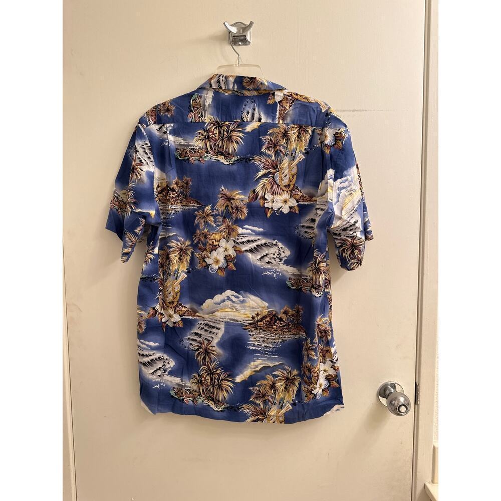 VTG‎ Hilo Hattie Aloha Hawaiian Original Palm Tree Coconut Hibiscus Shirt Large - Picture 4 of 4